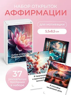 Мини открытки мотивационные Аффирмации