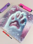 Фото 4 — Скетчбук для рисования квадратный на кольцах с котиками