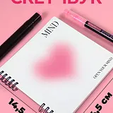 Скетчбук мини для рисования на спирали Сердце 50 листов Y2K